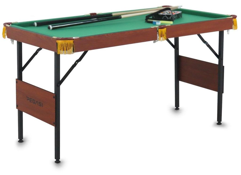 Pegasi Billardtisch 5ft Foldy - Billardtisch 5ft - Tischbillard - Zusammenklappbar - Pool Table für Erwachsene - Indoor - - Holz - Grün