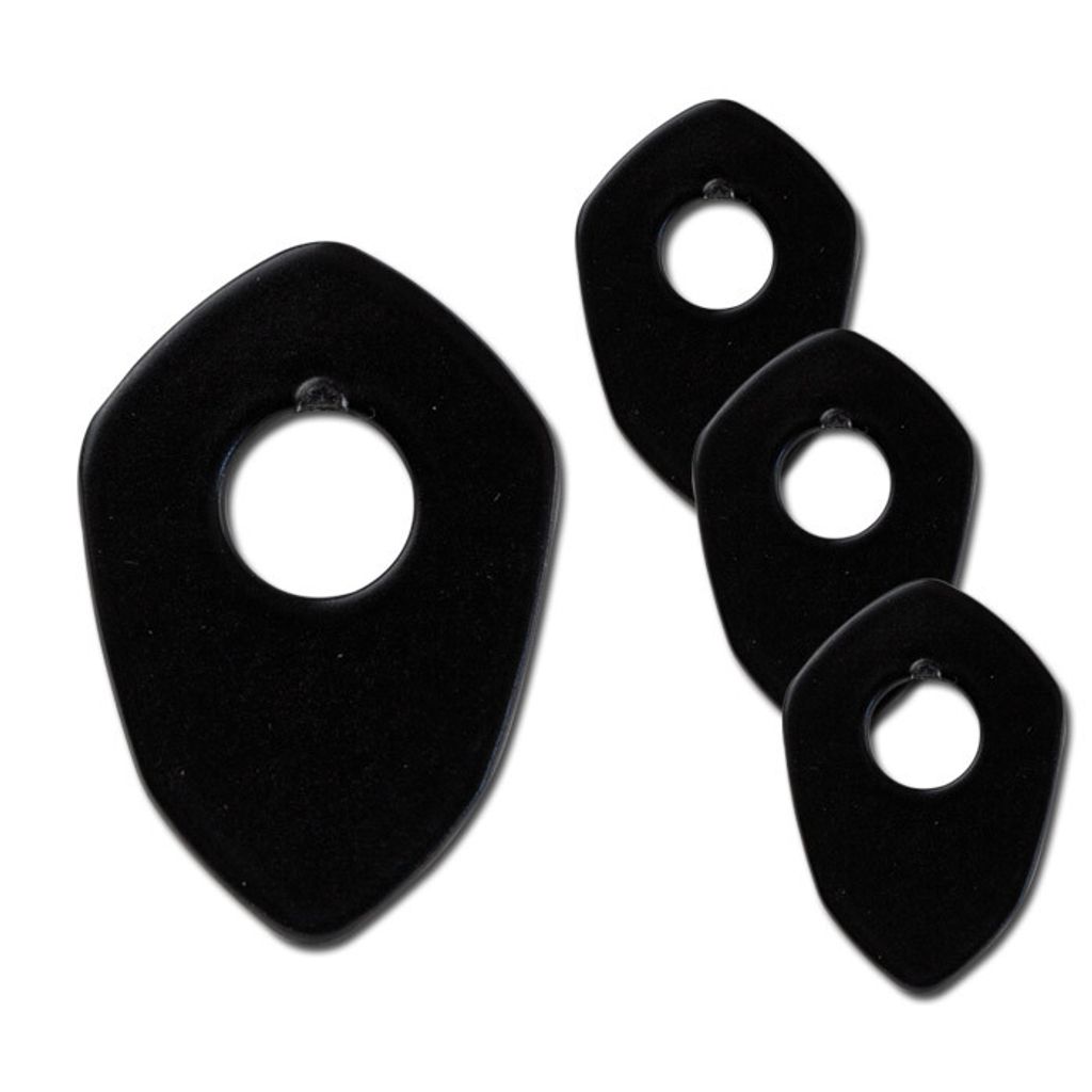 Indy Spacer, schwarz, Stahl, Ducati / KTM (VPE 4 Stck.), Maße: L 36 x B 25mm