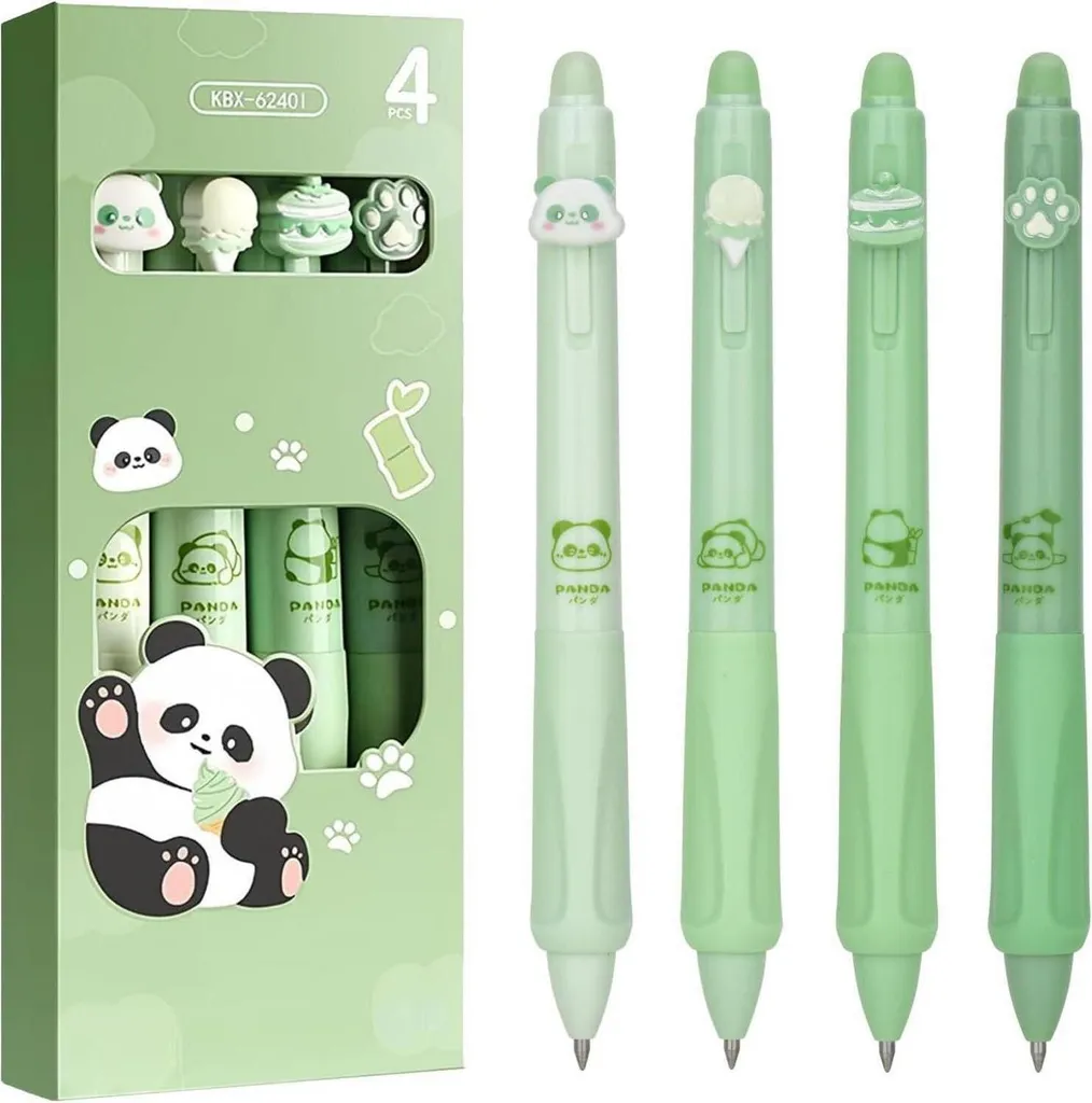 Stylo Frixion effaçable bleu lot de 4 rollers à pointe fine 0,5mm