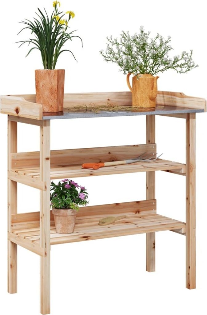 Sázecí stolek s policemi 78x38x82,5 cm z masivního Obrázek produktu 