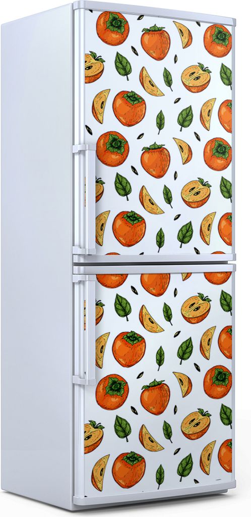 Kühlschrankdekoration 70x180 cm Aufkleber auf dem Kühlschrank - Dattelpflaume Früchte