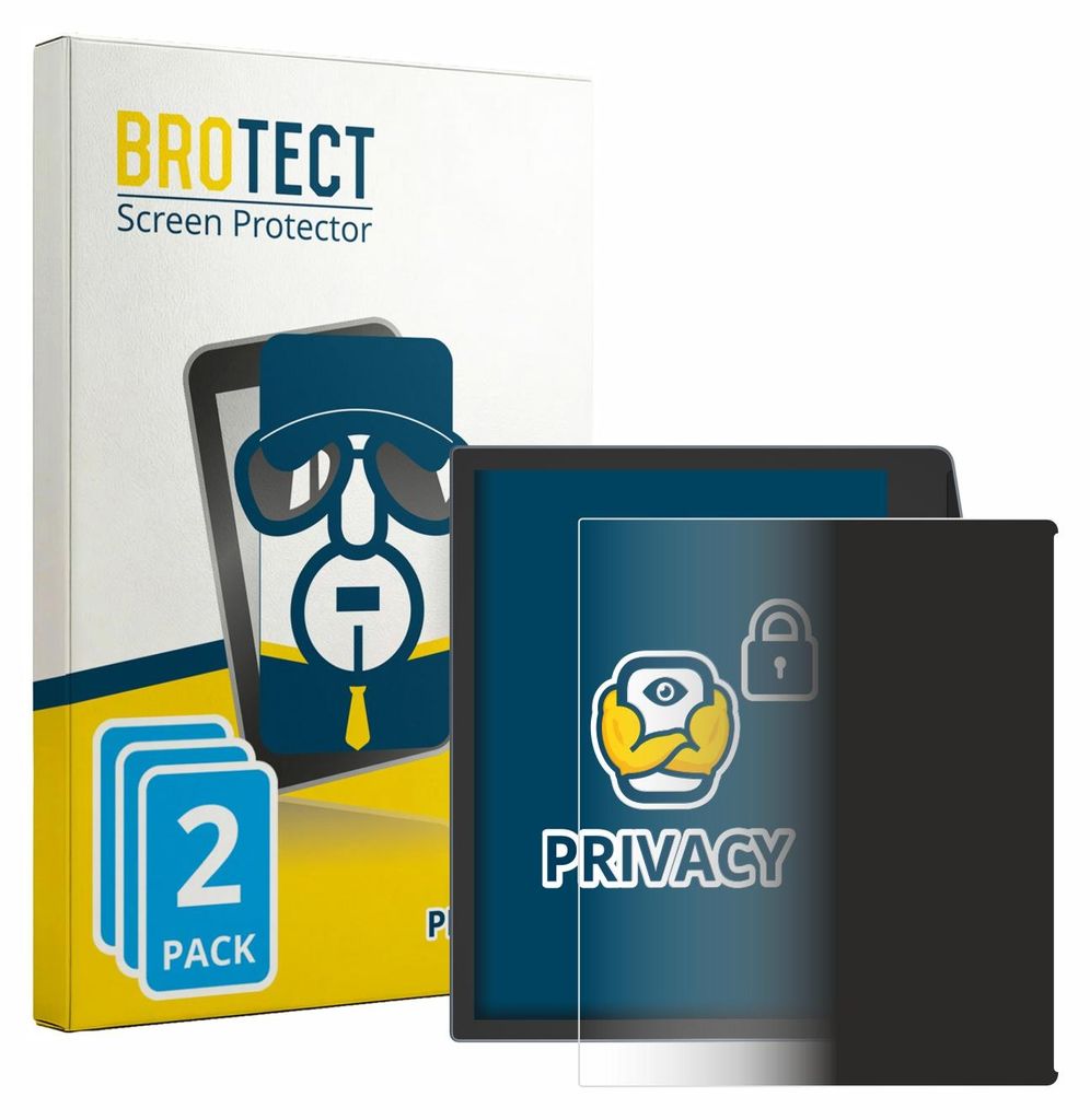 2x BROTECT Sichtschutzfolie für PocketBook Era Lite Anti-Spy Privacy Sichtschutz Blickschutz Folie Blaulicht-Schutz