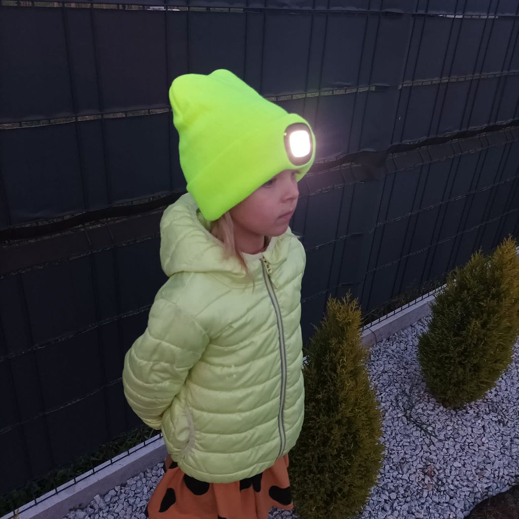 Wintermütze mit Taschenlampe - gelb Trizand 22664 Produktbild 2