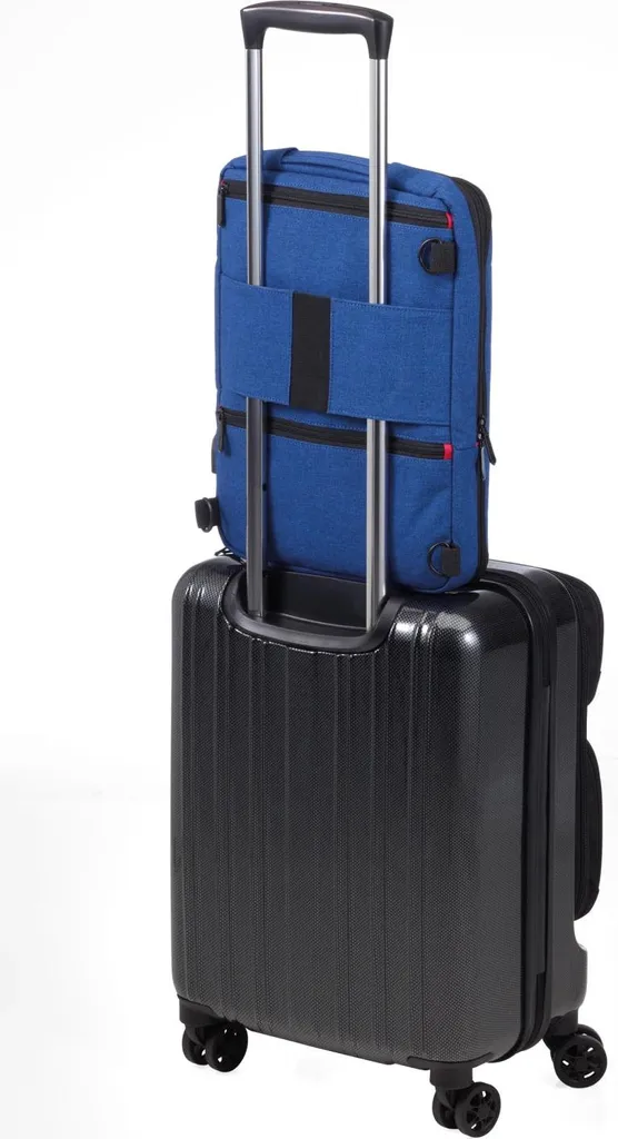 Sac à dos connecté TROIKA SAFTSACK RUC71/DB avec câble USB bleu