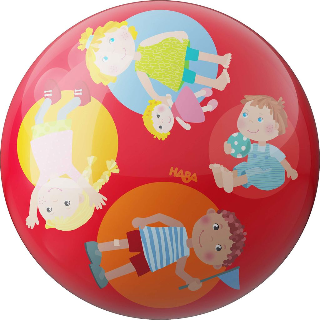 Haba 301998 - Buntball Kindergarten Freunde Spielball Ball - bunt 21 cm Vinyl für Indoor und Outdoor Aktivitäten