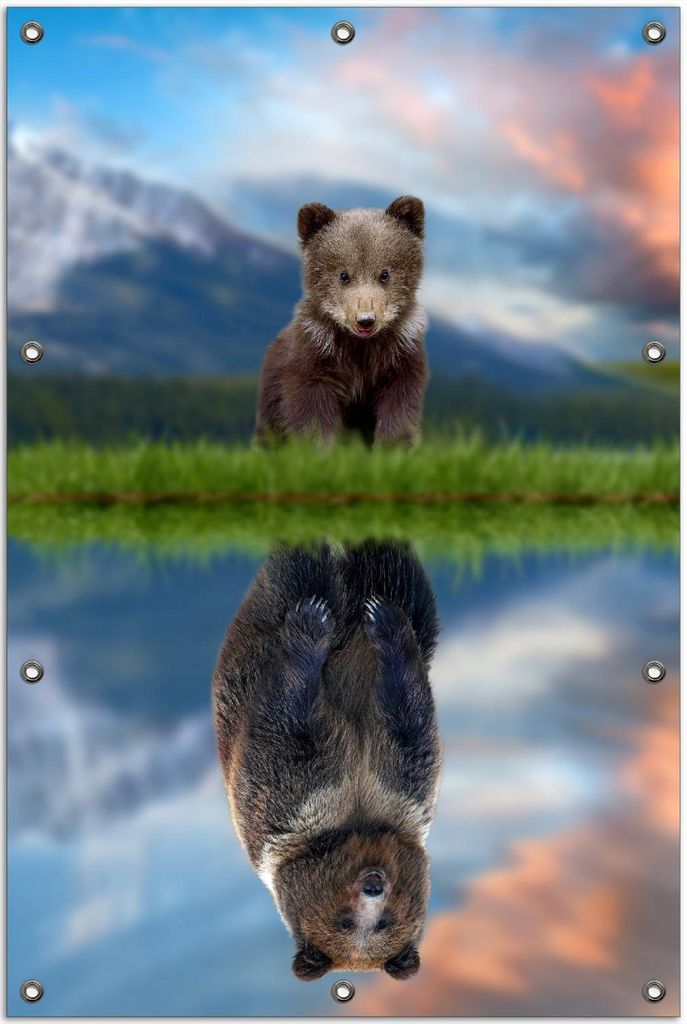 Wallario Outdoor-Poster für Garten oder Balkon, Motiv Zukunftsaussichten, in ca. 80 x 120 cm