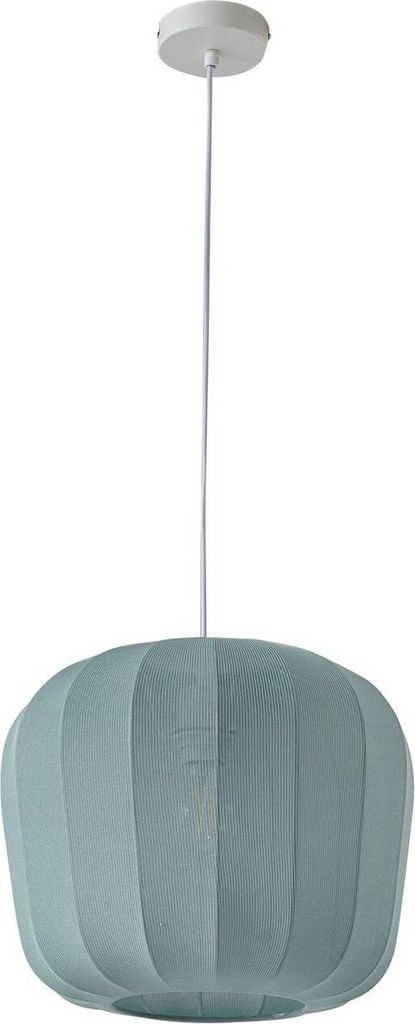 Lindby Hängeleuchte Helin, blau, Ø 35 cm, Stoff