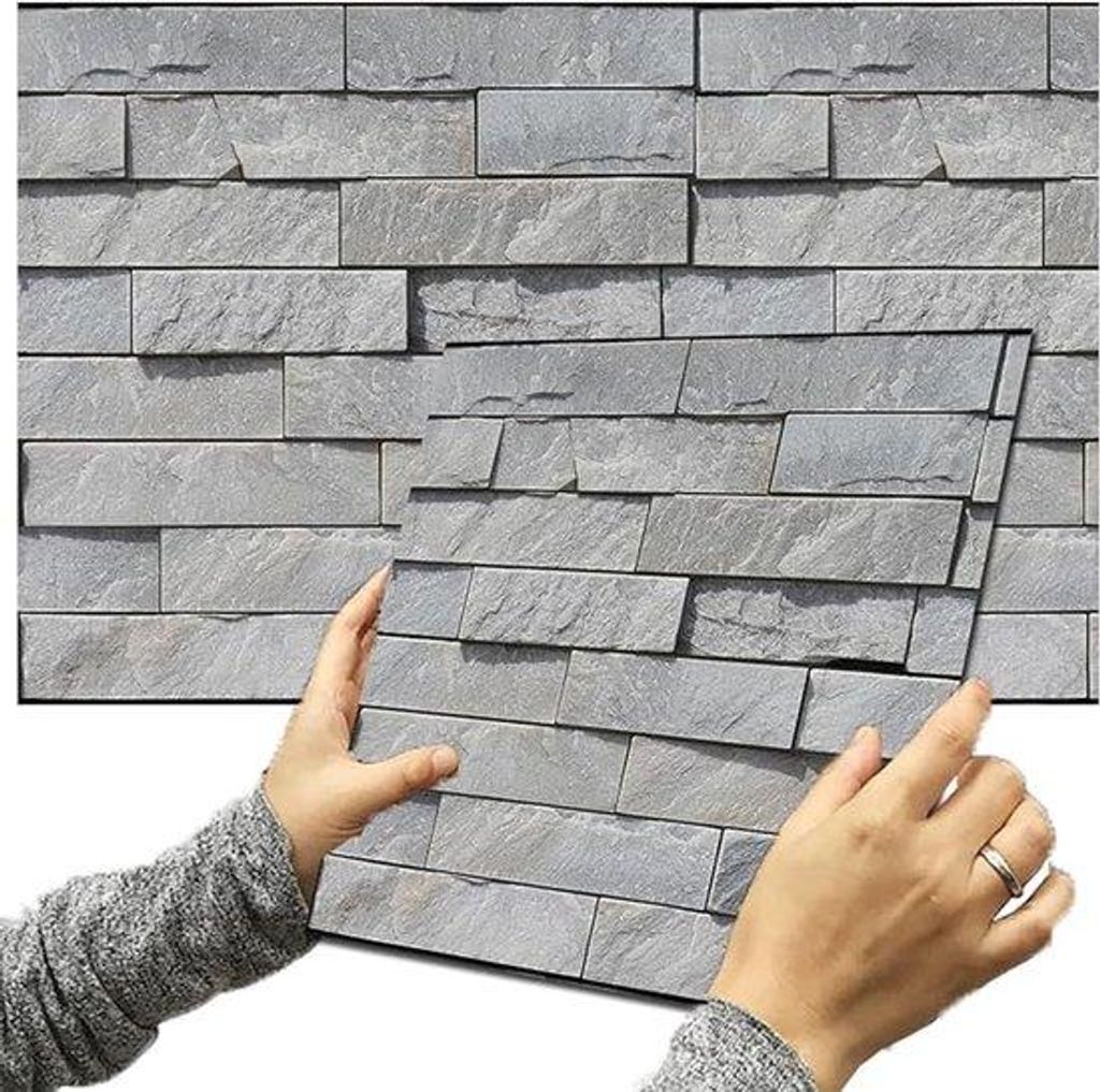 3D Wandpaneel Set aus Selbstklebendem, Wasserfestem Material, 30 x 30cm, 10er Pack
