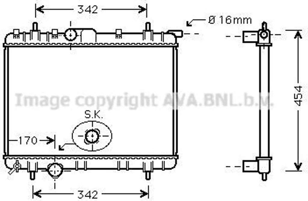 Radiateur d'huile moteur PRASCO AI3403 compatible Audi A8 et Touareg