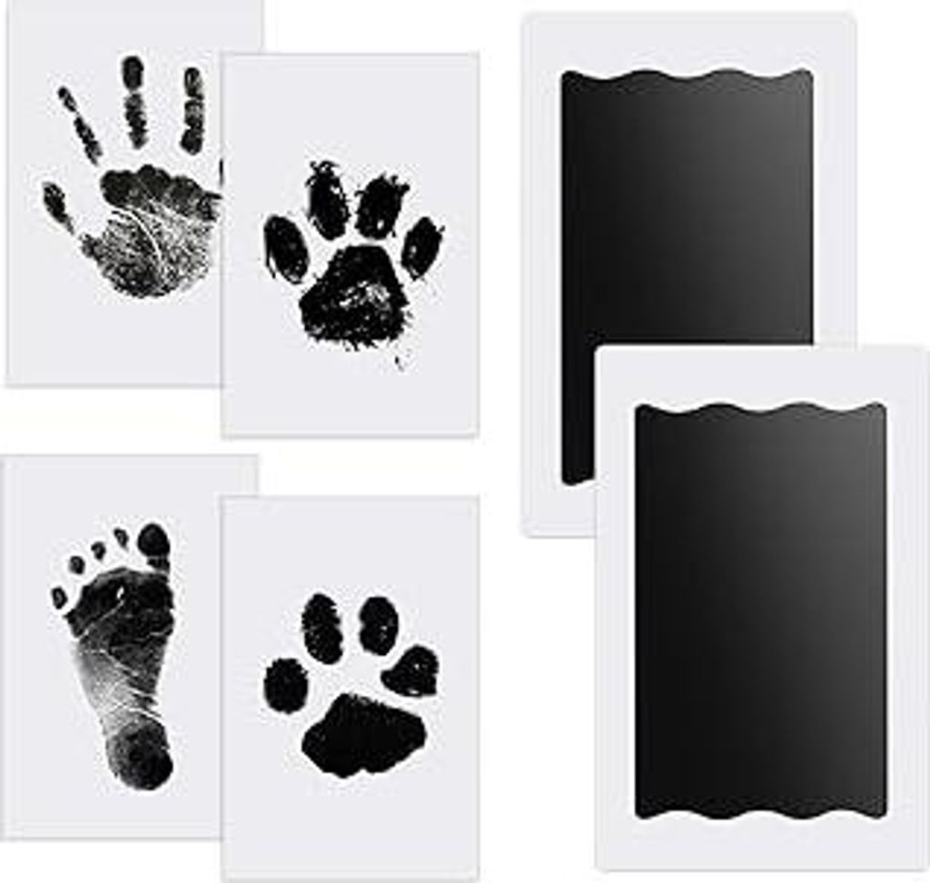 Baby Fussabdruck Set 2 pcs Nabance Baby Handabdruck und Fußabdruck Clean Touch Stempelkissen Baby Handprint Babyhaut kommt nicht mit Farbe in Ber...