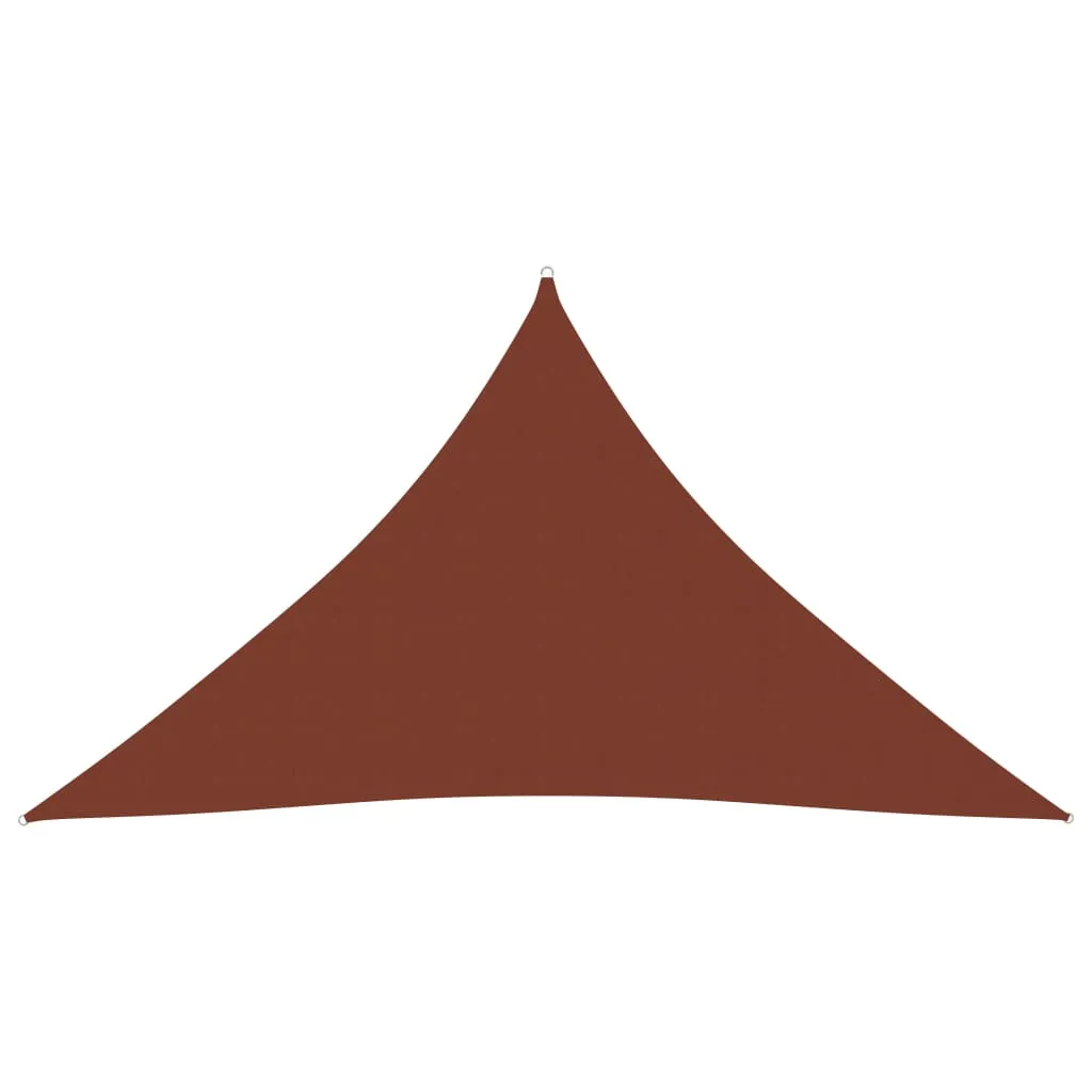 Tenda da sole The Living Store Oxford Triangolare 3,5x3,5x4,9m Rosso Terracotta