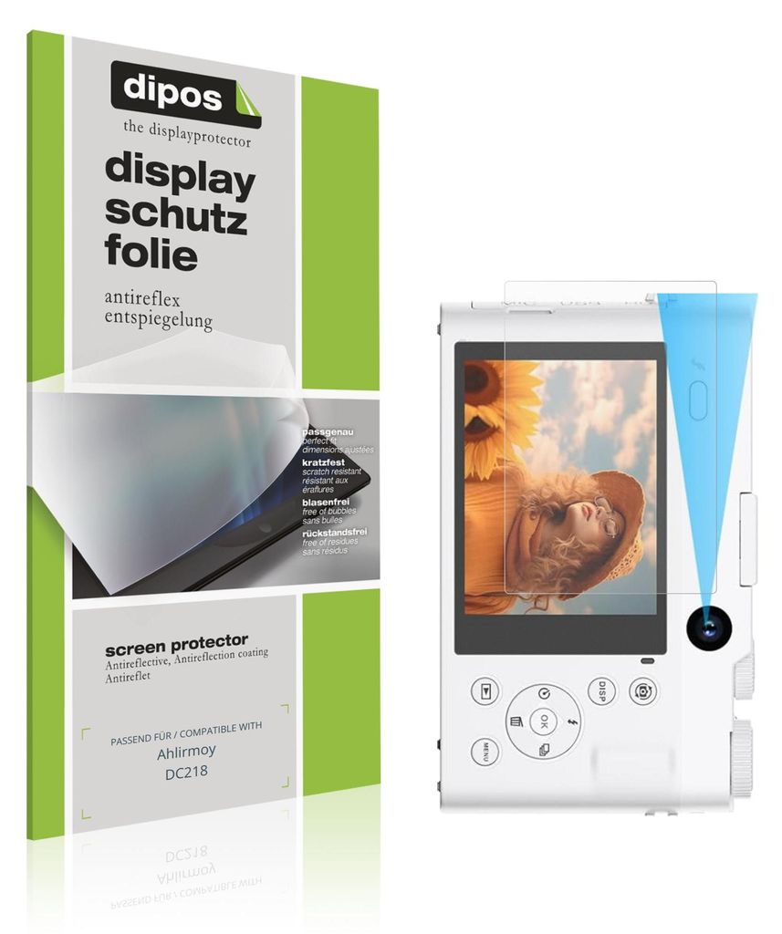 4x Schutzfolie für Ahlirmoy DC218 matt Displayschutzfolie Folie Display Schutz dipos