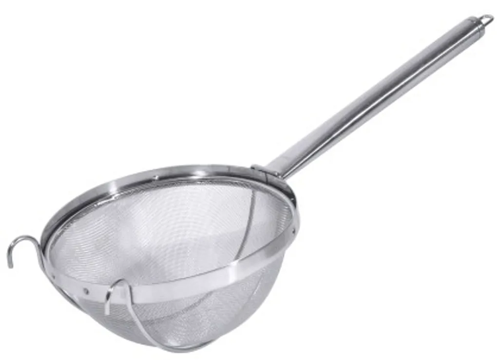 Setaccio passante e anticalcare interamente in acciaio inox 18/10, telaio elettrolucidato, design igienico, impugnatura comodamente ovale, particolarmente stabile grazie alla staffa di rinforzo, inserti aggiuntivi (vedi 3161) facilmente sostituibili, standard: fornito con centro - 1