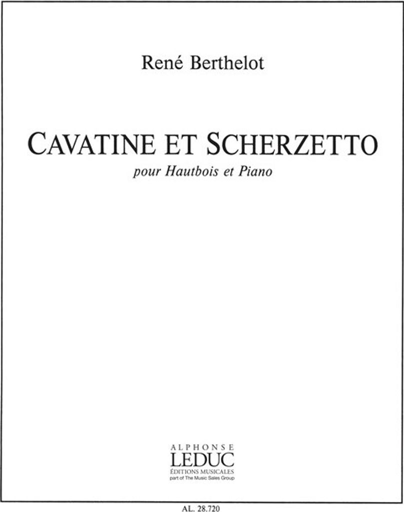 Cavatine et Scherzetto pour hautbois et piano