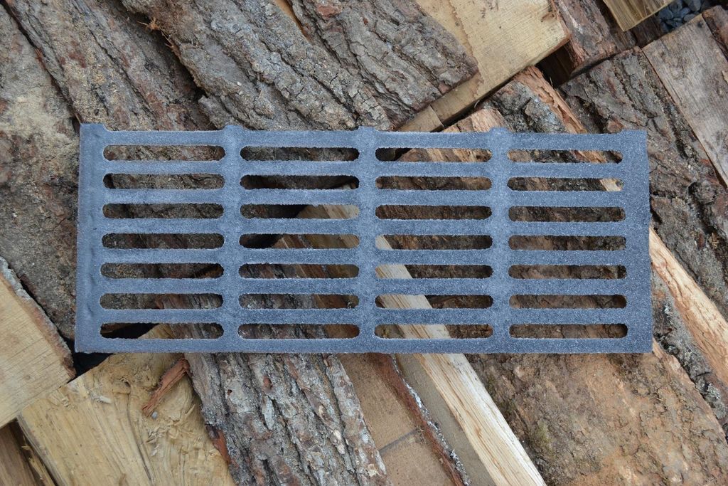 SEZAM Gusseisen Rost, eckig, 43 x 17 cm, 1 cm Dicke, 2,6 kg, für Öfen, Kamine und Grills
