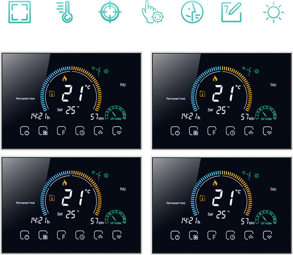 4X Intelligent Raumthermostat Thermostat fußbodenheizung Produktbild 