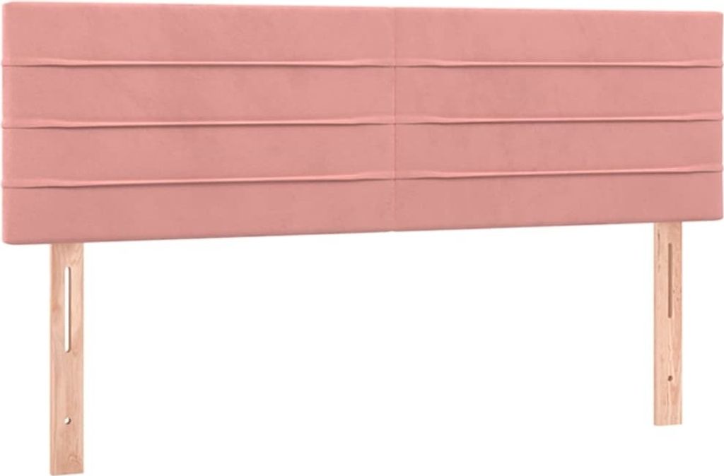 Kopfteile Rosa 144x5x78/88 cm Samt