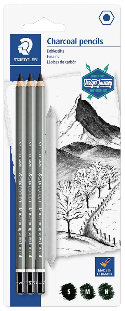 Staedtler Mars Lumograph charcoal, Černá, 4 kusů Obrázek produktu 