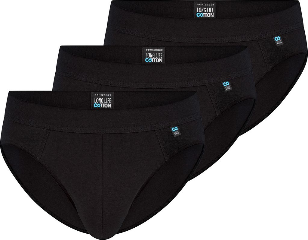 Schiesser 3er Pack Long Life Baumwolle Rio Slip / Unterhose Produktbild 