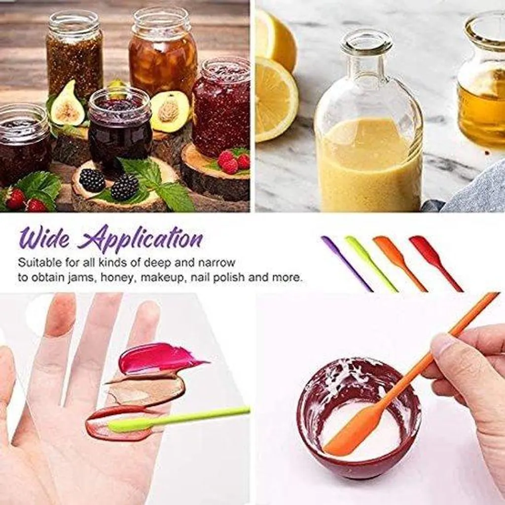 Petit ensemble de spatules en silicone 8 pièces miniatures de précision