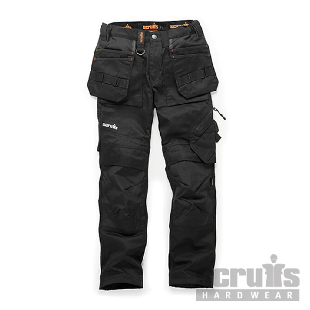 Pantalon Trade Flex Scruffs Femme T55262 avec Renforts Genoux en Noir