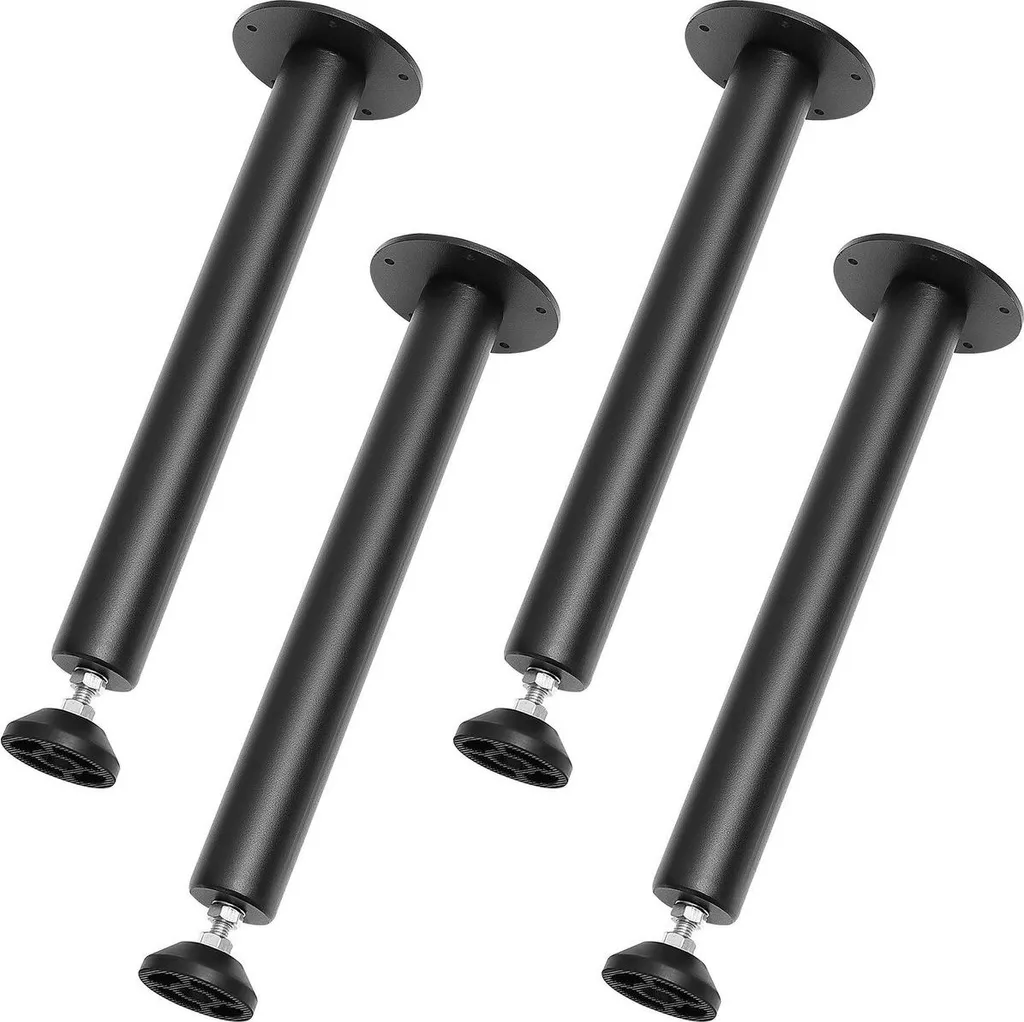 Pieds de bureau réglables 406,4 mm - Lot de 4 pieds en acier renforcé