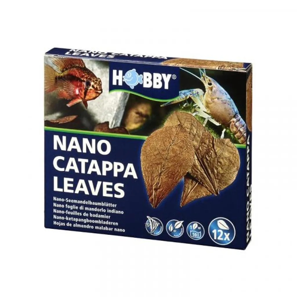 Hobby Nano Catappa 12pz - Foglie Naturali per un Acquario Bio-Attivo