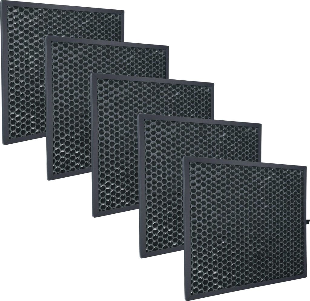 vhbw 5x Aktivkohlefilter Ersatz für Sharp FZ-F30DFE für Luftreiniger - Luftfilter Schwarz