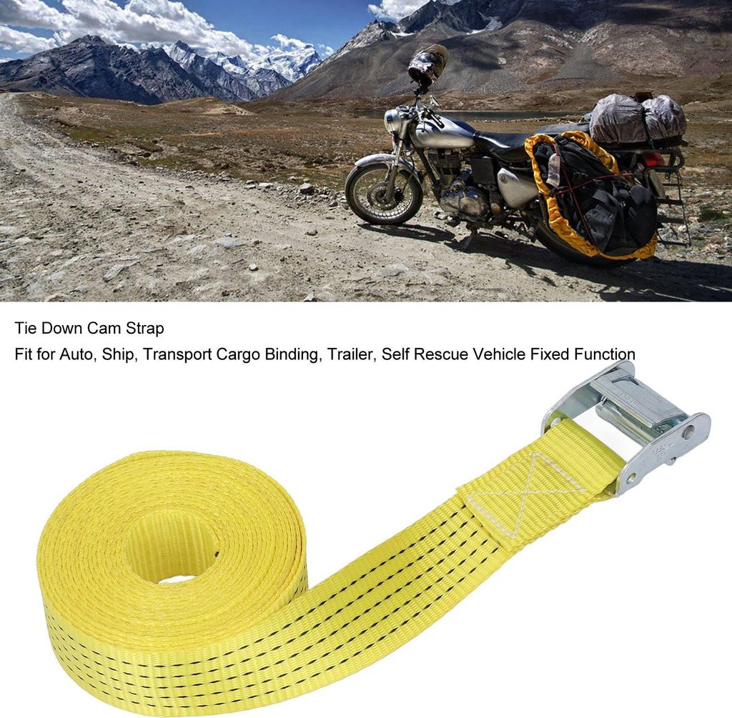 Spanngurt, 49 mm, 6 m, robuste Zurrgurte, passend für Motorrad-Lastkraftwagen, Anhänger, Gepäck