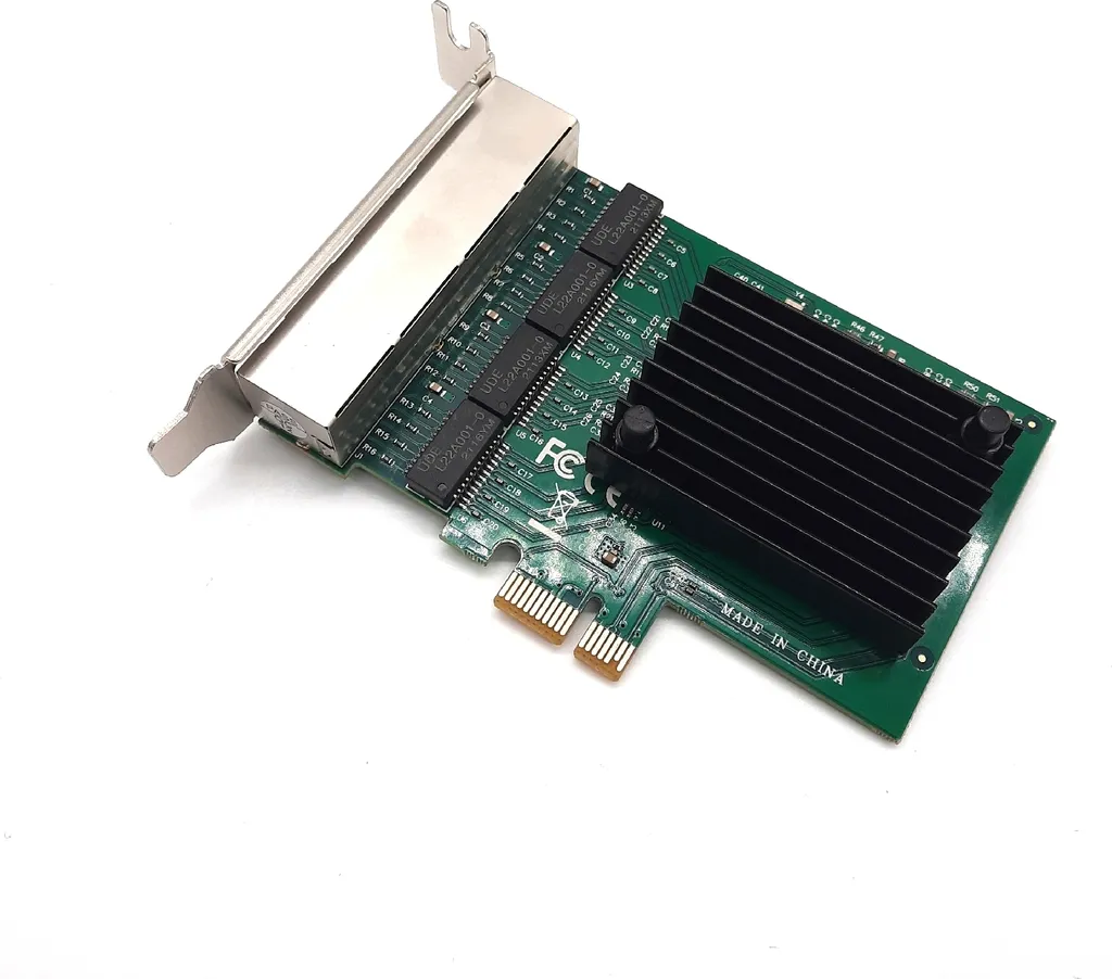 Carte réseau Gigabit Ethernet PCIe pour connexion réseau RJ45 quadruple
