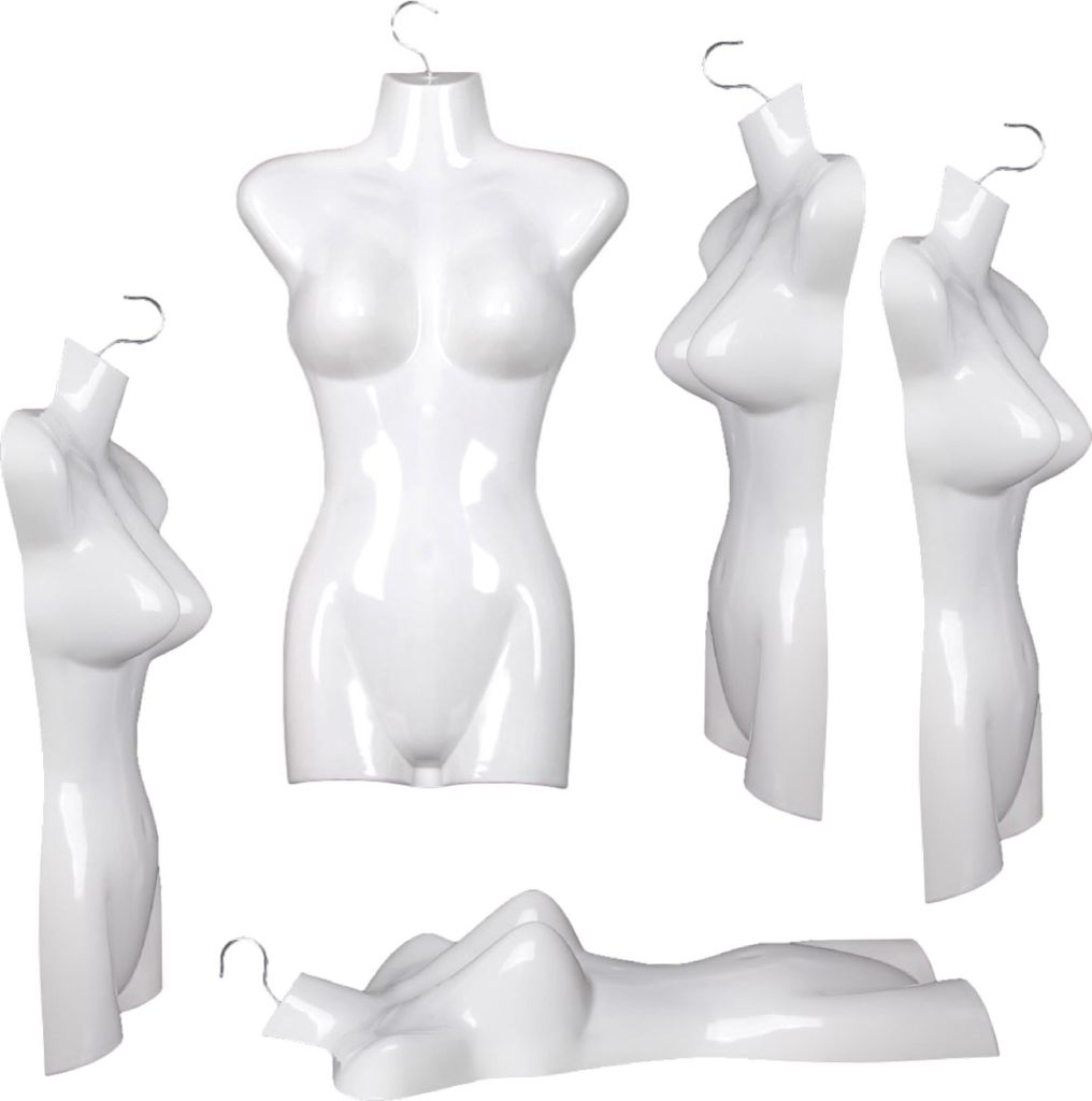 5er Set Torso Weiblich - 66 cm Damentorso aus Kunststoff - Produktbild