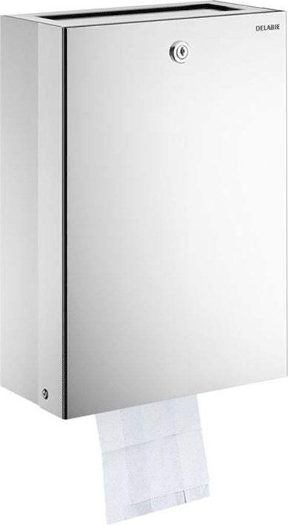 Delabie Hygienebeutelspender u. Abfallbehälter Edst. hochglanzpoliert