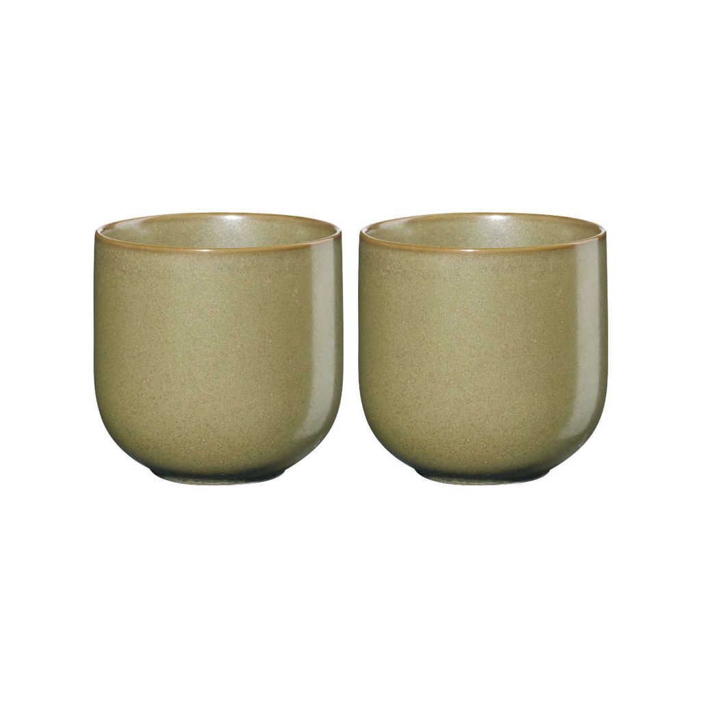 ASA Selection coppa miso Teebecher, 2er Set, Teetasse, Kaffeebecher, Tee Becher, Tasse, Porzellan, Gelb, 200 ml, 19080194