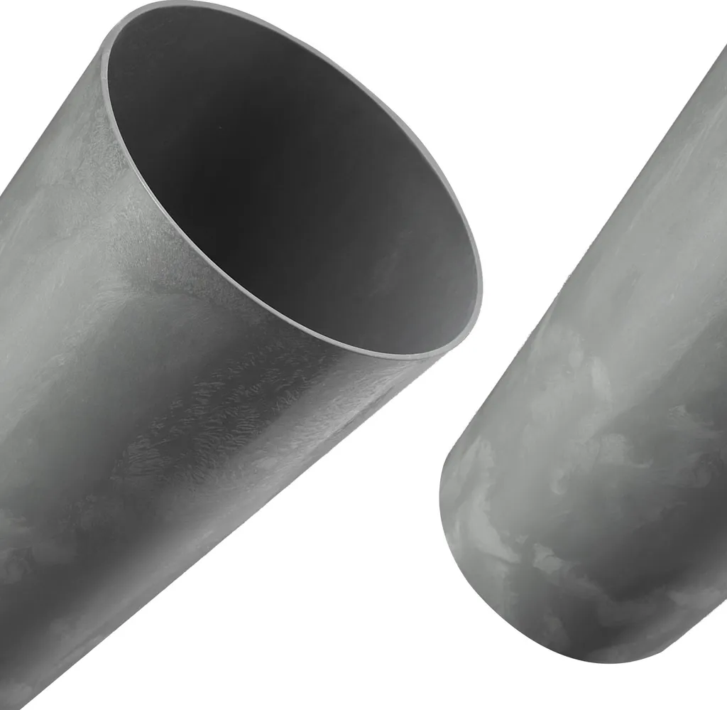 KADAX Pot de fleurs avec insert 36cm gris - Cache-pot robuste en plastique - 10