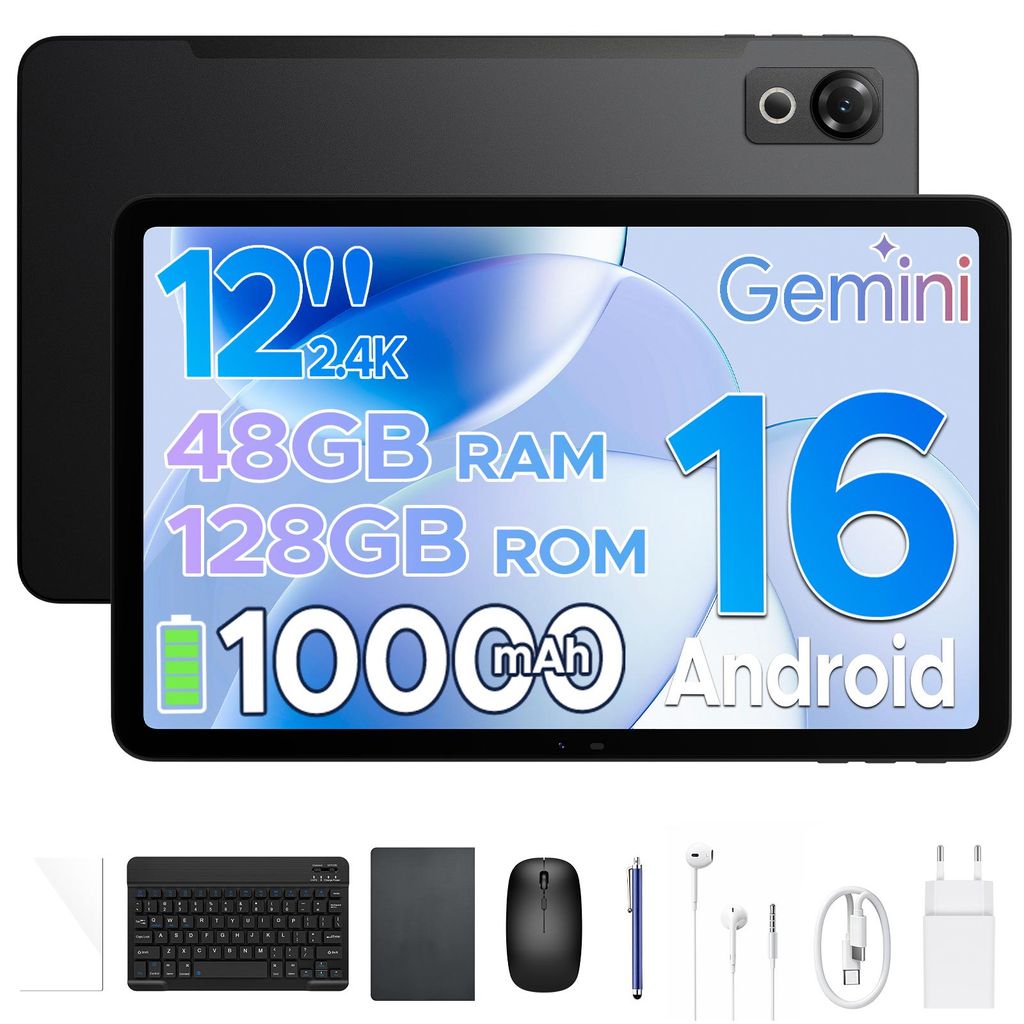 Tablet POCKAM P12, Android 16, 48 GB pamięci RAM (8+40), Zdjęcie produktu 