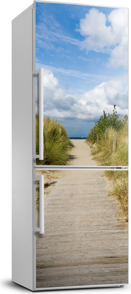Tulup Kühlschrankdekoration - 70x190 cm - Aufkleber auf dem Kühlschrank - Der Weg zum Strand