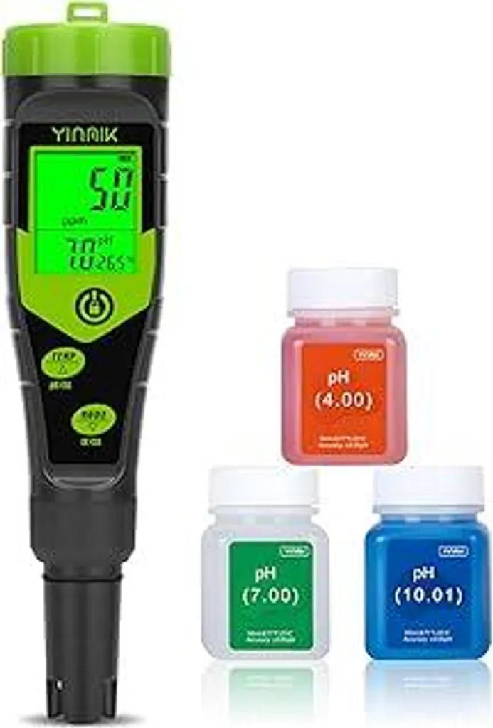 YINMIK pH EC Tester 4 in 1: Misuratore Digitale Professionale Idroponica