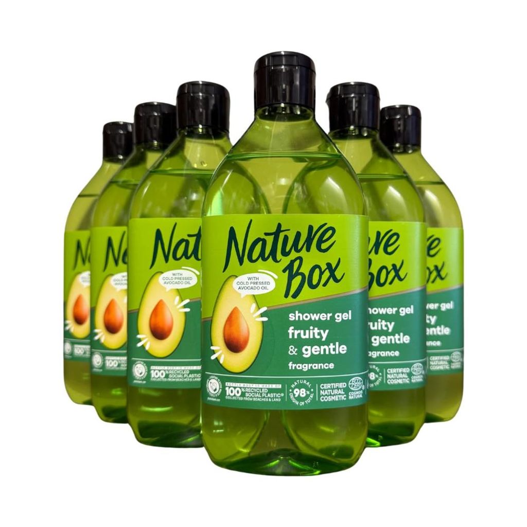 Nature Box Avocado Duschgel Vegan 6 x 385 ml Vorteilspack Produktbild 