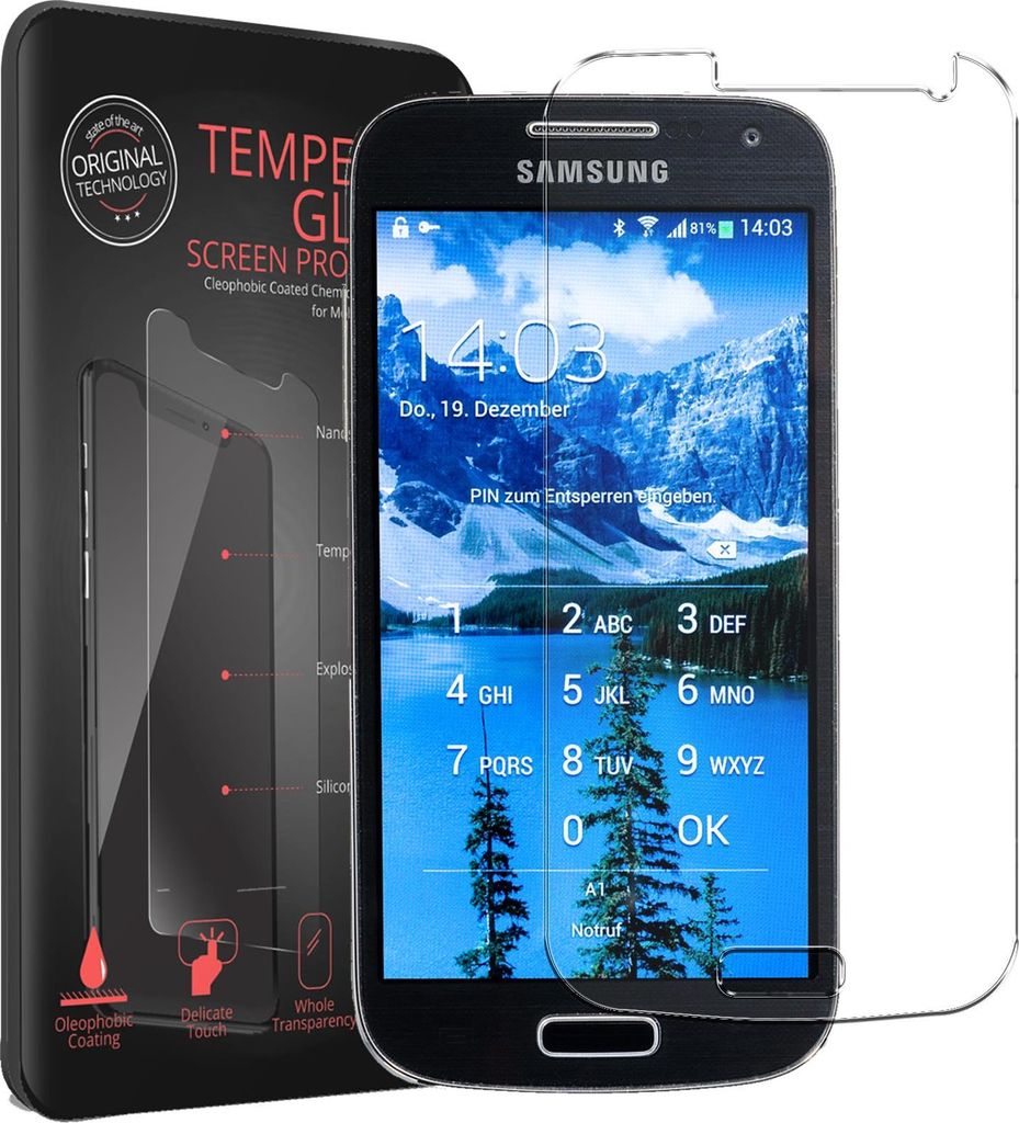 2x Panzerglas für Samsung Galaxy S4 Glas Folie Displayschutz Schutzfolie
