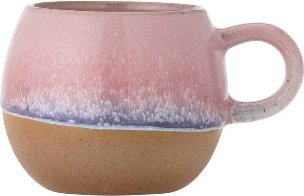 Bloomingville Espresso Tasse PAULA Rosa Blau mit Henkel Keramik Geschirr