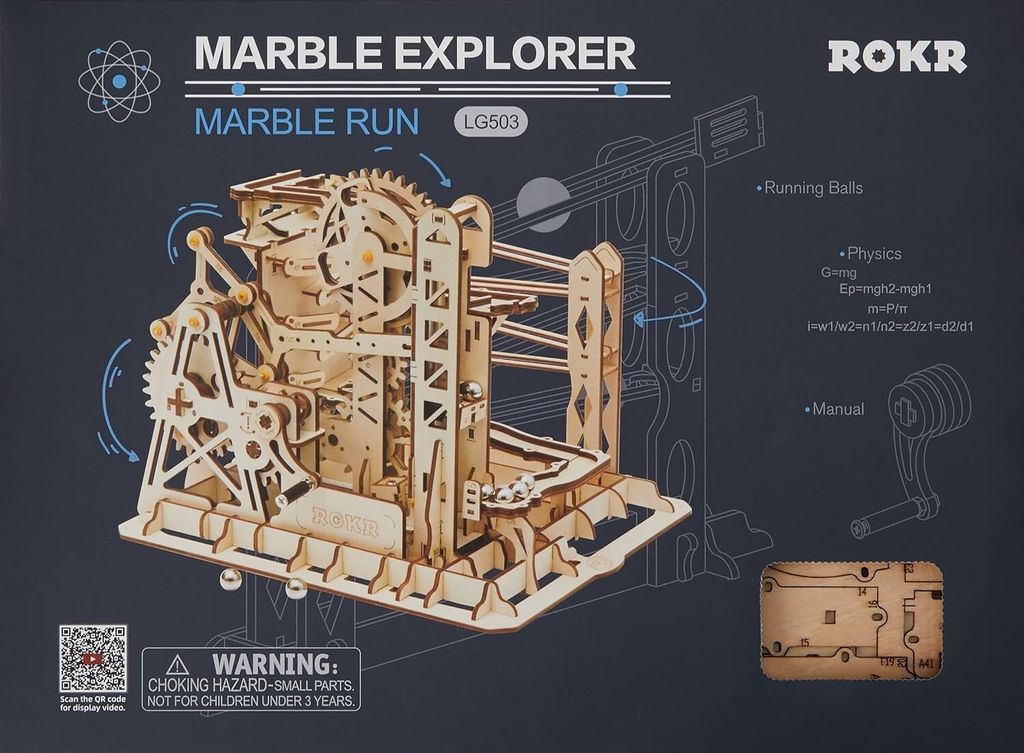 ROBOTIME Rokr Puzzle 3D en bois Piste à billes : Explorer Image du produit 