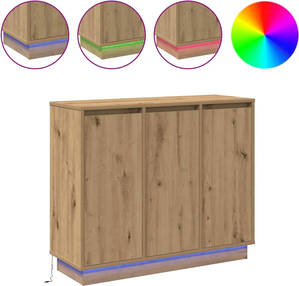 Sideboard LED 90x32x75 cm | Rovere Artisan Materiale Ligneo