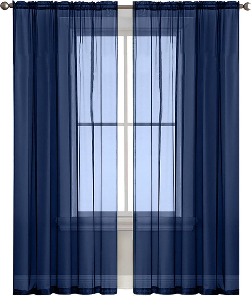 Transparente Vorhänge aus hochdichtem Stoff, maschinenwaschbar, Fenstervorhangpaneele, Voile für Wohnzimmer, Schlafzimmer