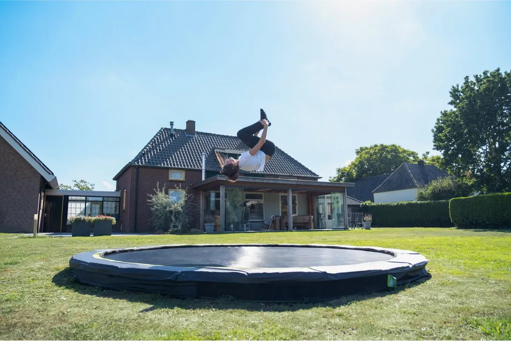 Trampoline enterré discret EXIT Silhouette ø427cm anti-chute - 6