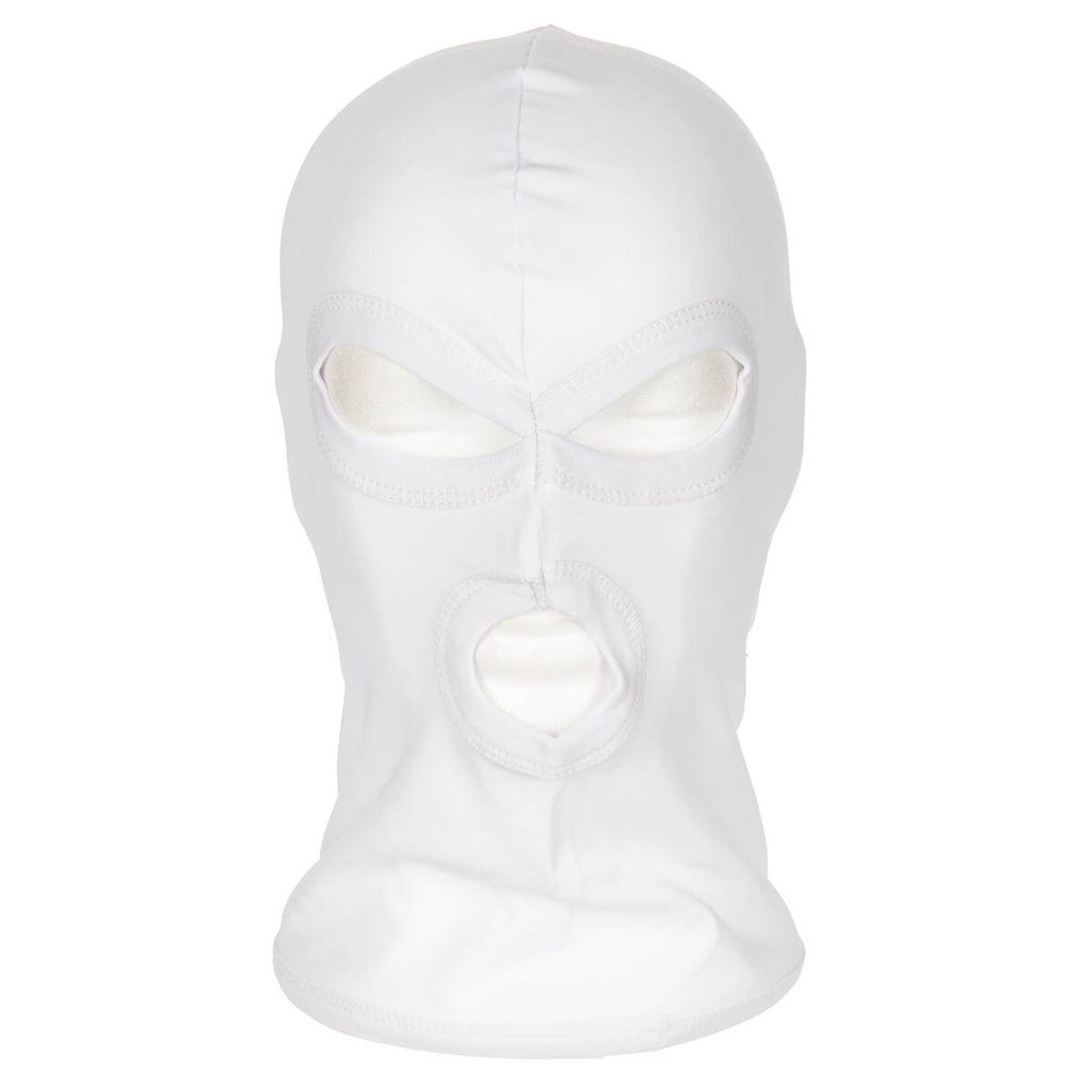 MFH Balaclava, 3-Loch, dünn, 100 % Baumwolle, weiß Produktbild 