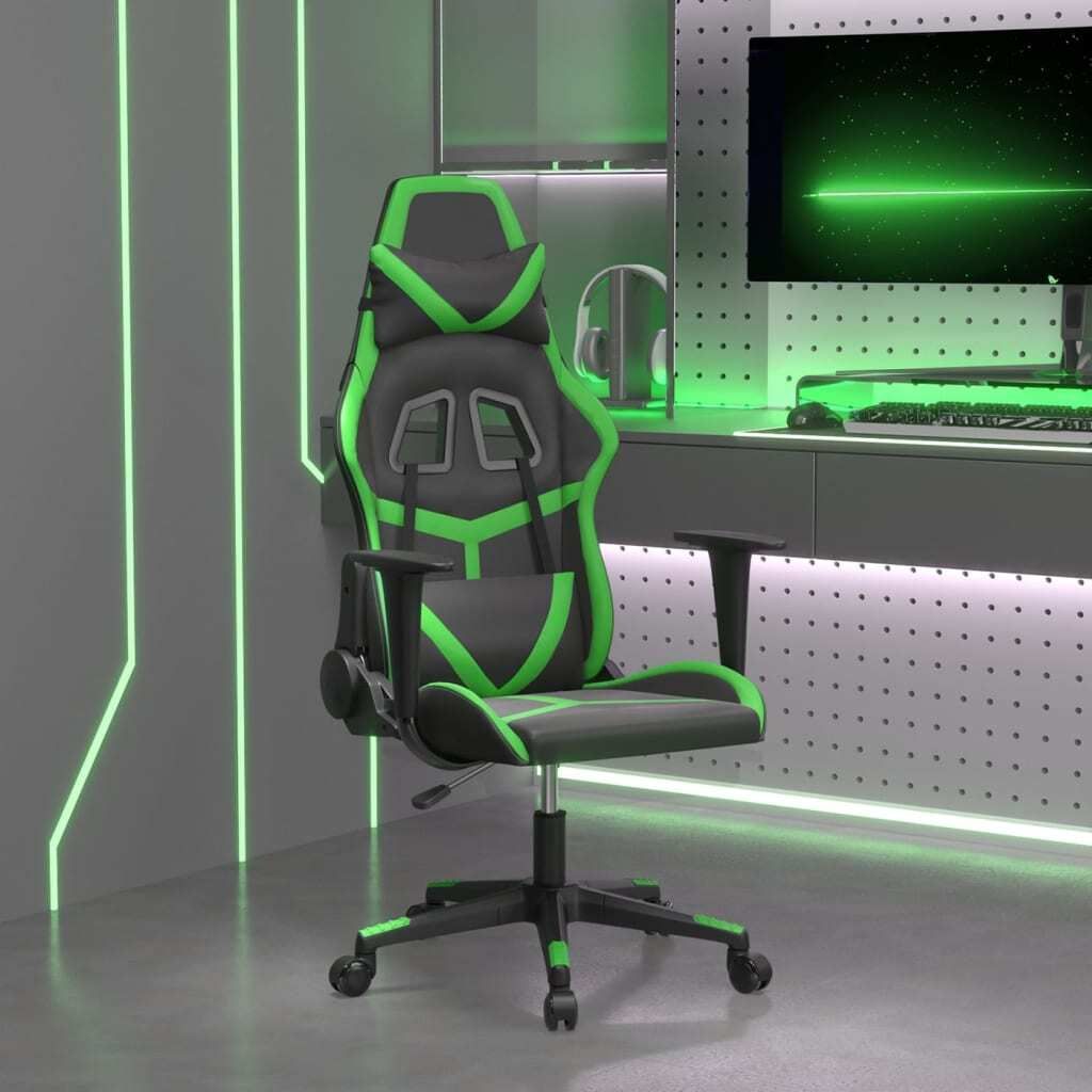 Möbel Gaming-Stuhl Schwarz und Grün Kunstleder - Bürostühle 3143668