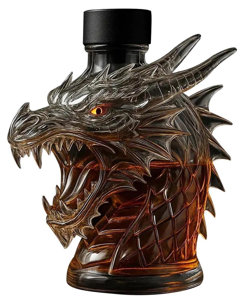 300 ml Whiskyflasche Dekanter Wolfskopfform Weinflasche aus Produktbild 