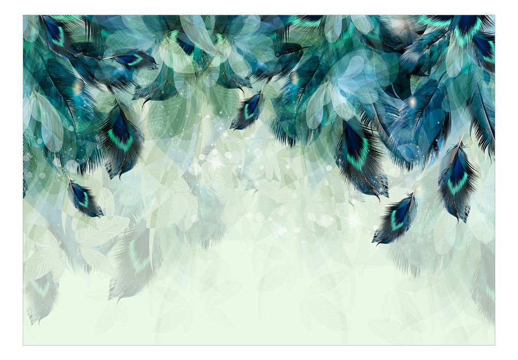 Vlies Fototapete Feder 400x280 cm Tapeten Wandtapete XXL Boho Abstrakt Ornament f-C-0490-a-a