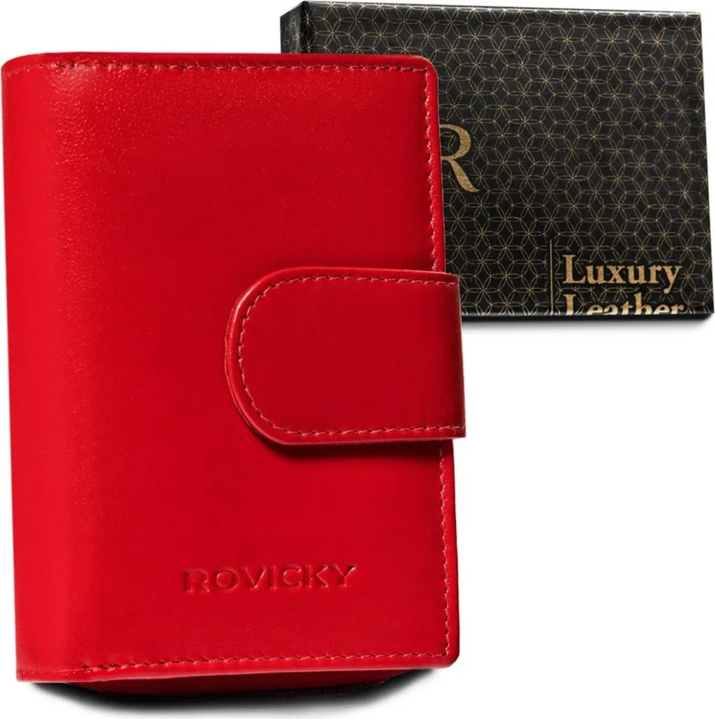 Rovicky Planett Portafoglio Donna Rosso RFID Pelle | Taglia Unica