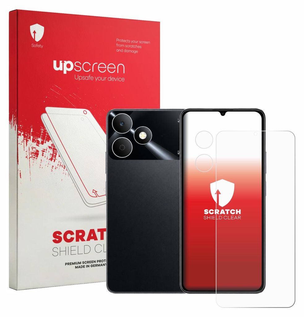 upscreen Schutzfolie für realme Note 80 (Display+Kamera) Displayschutz Displayschutzfolie Folie Klar Transparent